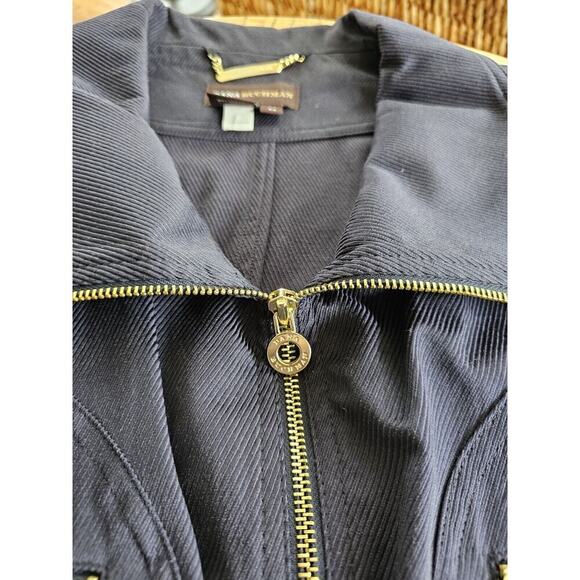 Dana Buckman Women's Lightweight Navy Jacket Size Medium Nautical / Beach - Picture 6 of 11